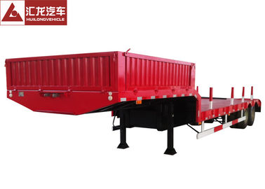 2 Axle Low Bed Heavy Duty Trailer Mechanical Ramp Strong Carrying Capacity