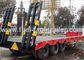 Red 3 Axle Heavy Duty Trailer , Low Bed Trailer Truck 30T Loading Weight