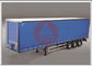 Blue Color Curtain Side Flatbed PVC Tarpaulin High Strength Steel Structure High Strength Cord Fabric