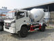Professional Small Concrete Mixer Truck Self Loading HOWO 4*2 3 CBM White Color